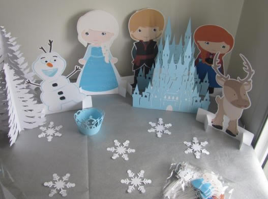 Ideia de decoração para festa Frozen