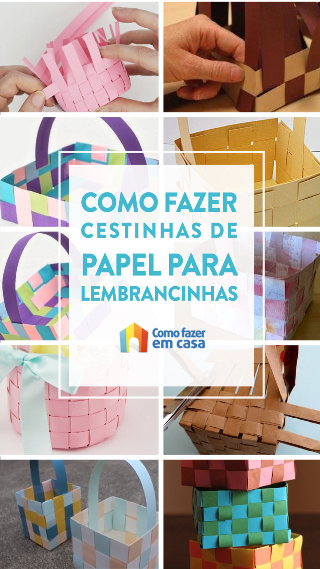 Como Fazer Cesta De Papel Para Lembrancinha Passo A Passo