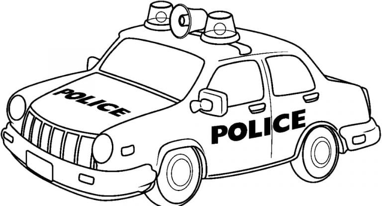 30 Desenhos de Carros de Polícia para colorir Como fazer em casa