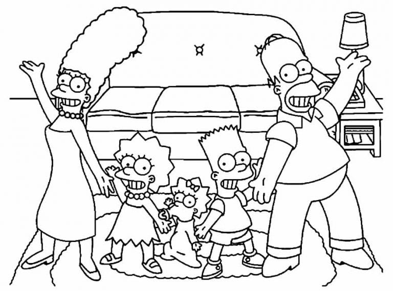 Desenhos Dos Simpsons Para Colorir Como Fazer Em Casa