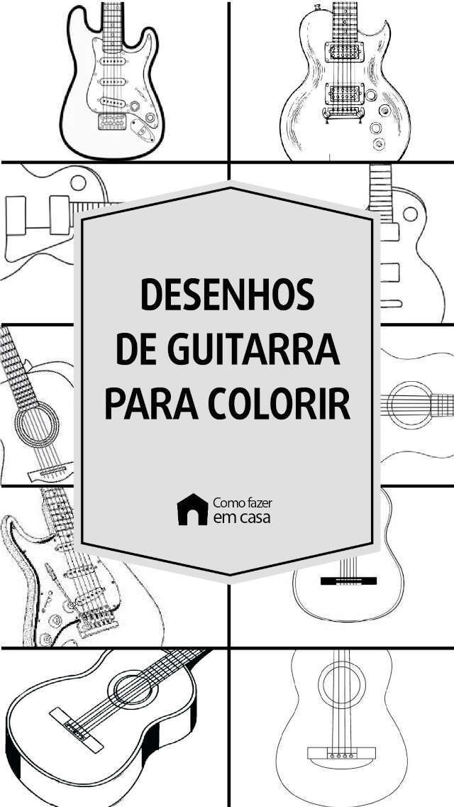 Desenhos De Guitarra Para Colorir Como Fazer Em Casa