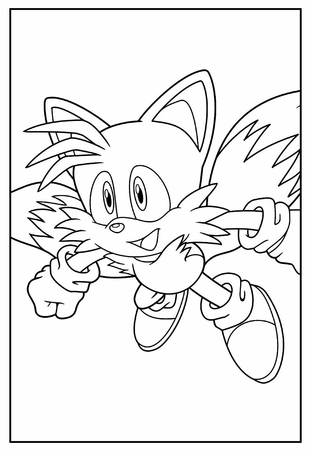 Desenhos De Tails Para Pintar E Colorir Como Fazer Em Casa