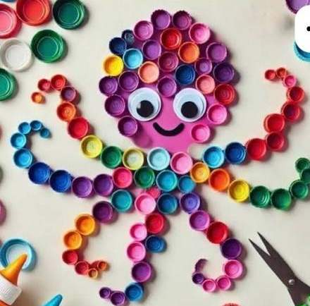 Artesanatos com Reciclagem de Tampas
