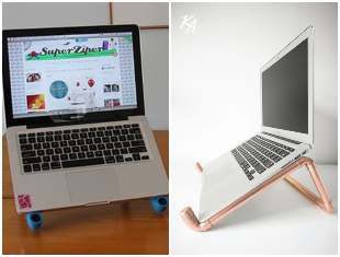 Suporte para Notebook com canos PVC