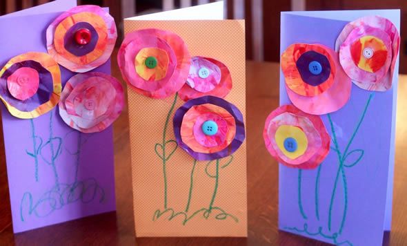 Lindo cartão artesanal para o Dia das Mães