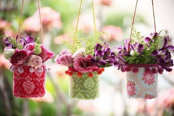 Artesanato reciclável para fazer arranjo de flores