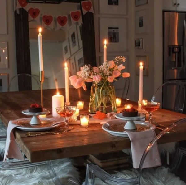 Dia dos Namorados - Decoração para Jantar