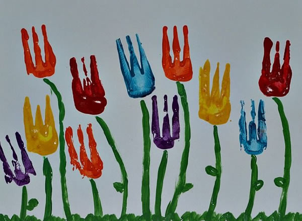 Arte colorida fácil para fazer com as crianças