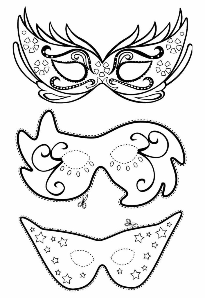 Máscara de Carnaval para imprimir