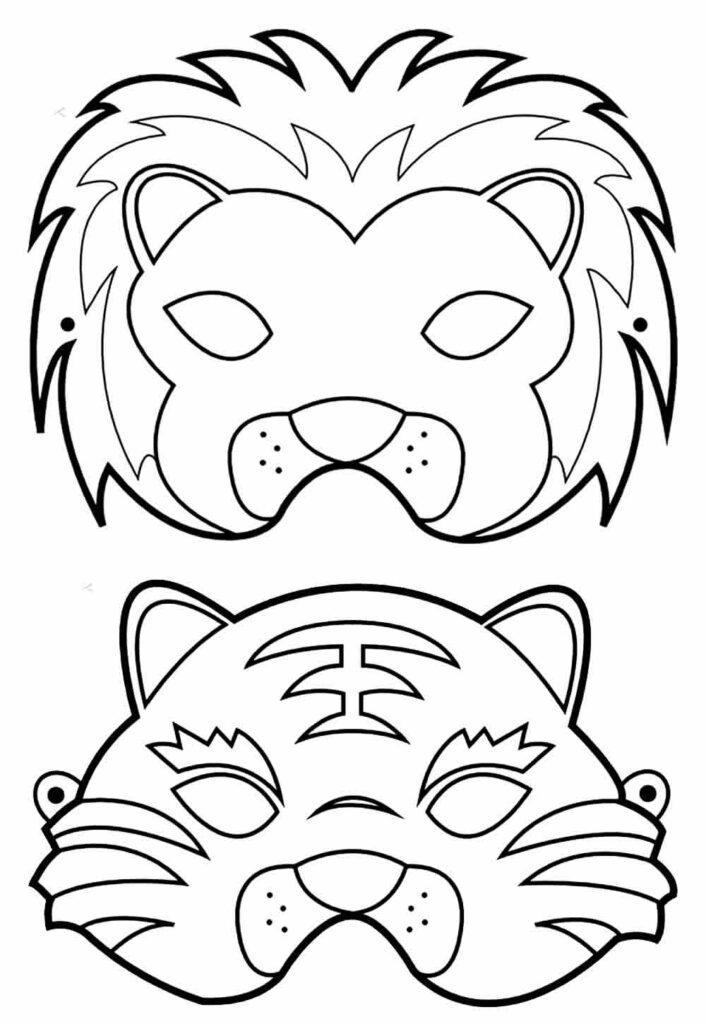 Máscaras de Leão e Tigre