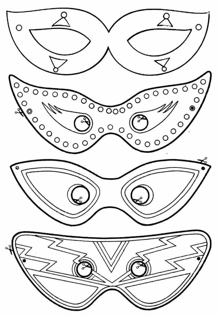 Máscaras de Carnaval para imprimir