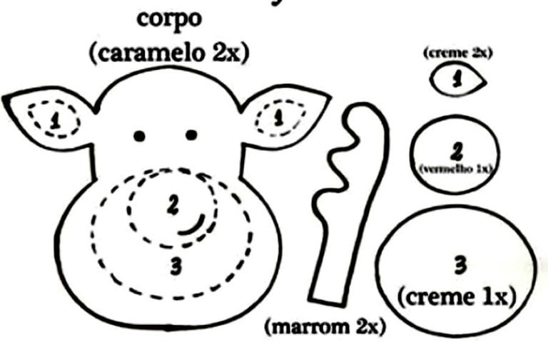 Lindas Renas De Feltro Para Fazer Enfeites De Natal Com Moldes