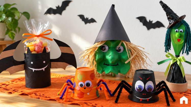 Decoração com Reciclagem para Halloween