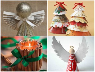 Decoração para Mesa de Natal com Material Reciclado - 10 Ideias Lindas