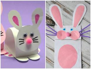 Coelhinhos de papel para decoração de Páscoa