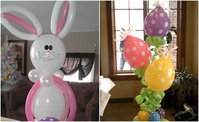 Decoração com Balões para Páscoa