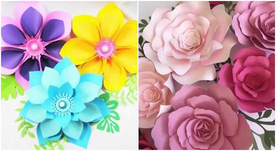 Flores de Papel para Decoração de Dia das Mães - Como fazer em casa