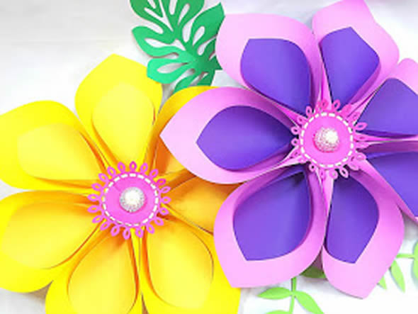 Flores de Papel para Decoração de Dia das Mães