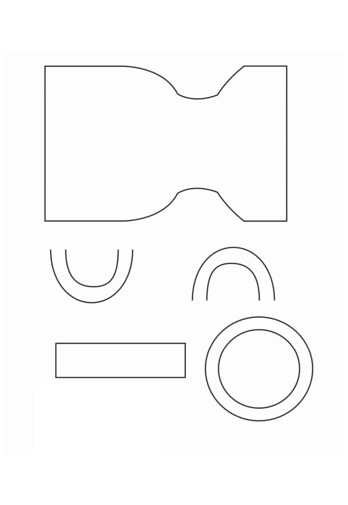 Molde de Cartão de Papel para Dia dos Pais