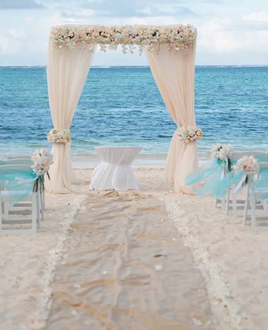 Decoração de casamento na praia