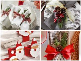 Decoração para Mesa de Natal com Guardanapos