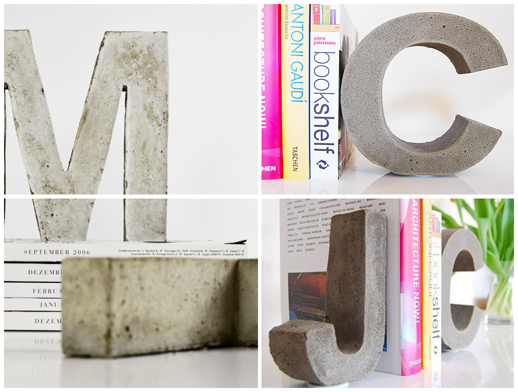 como fazer letras de concreto