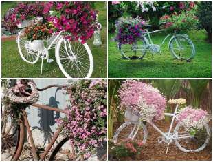 Decoração de Jardim com Bicicleta Velha