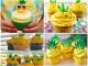 Cupcake de Abacaxi Decorado