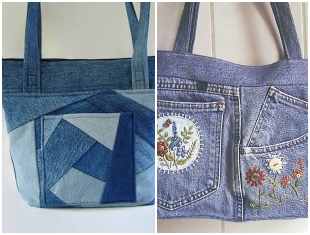 bolsa de calça jeans velha