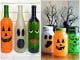 Decoração para Halloween com garrafas e potes