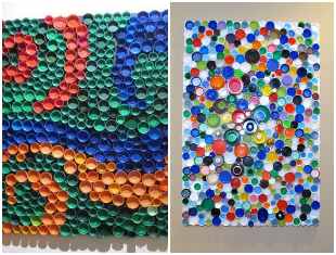 10 ideias lindas para fazer arte com tampinhas