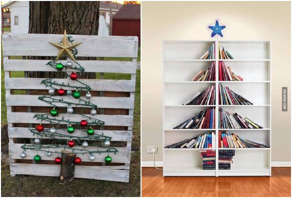Ideias de Árvores de Natal criativas