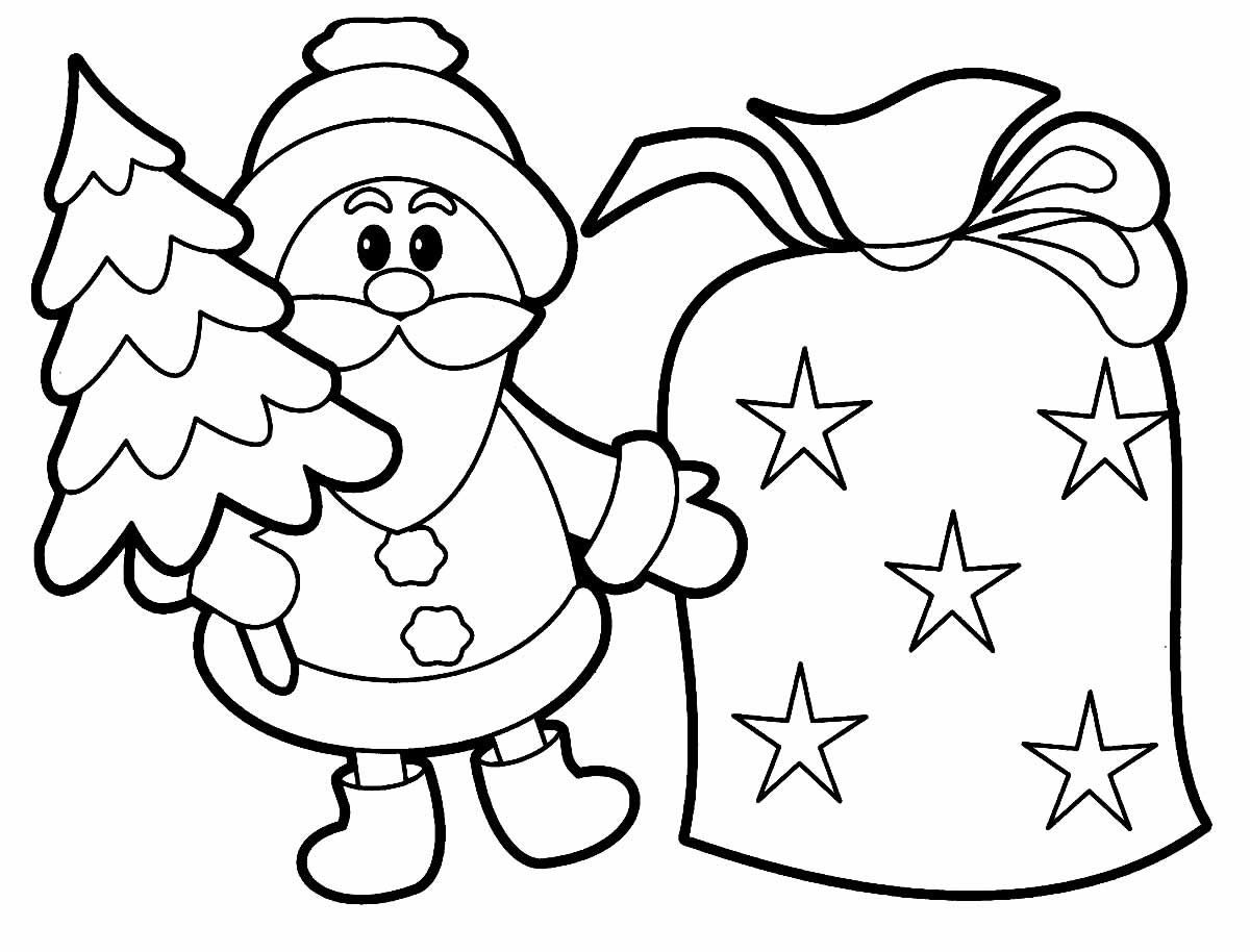 Imagem do Papai Noel para colorir