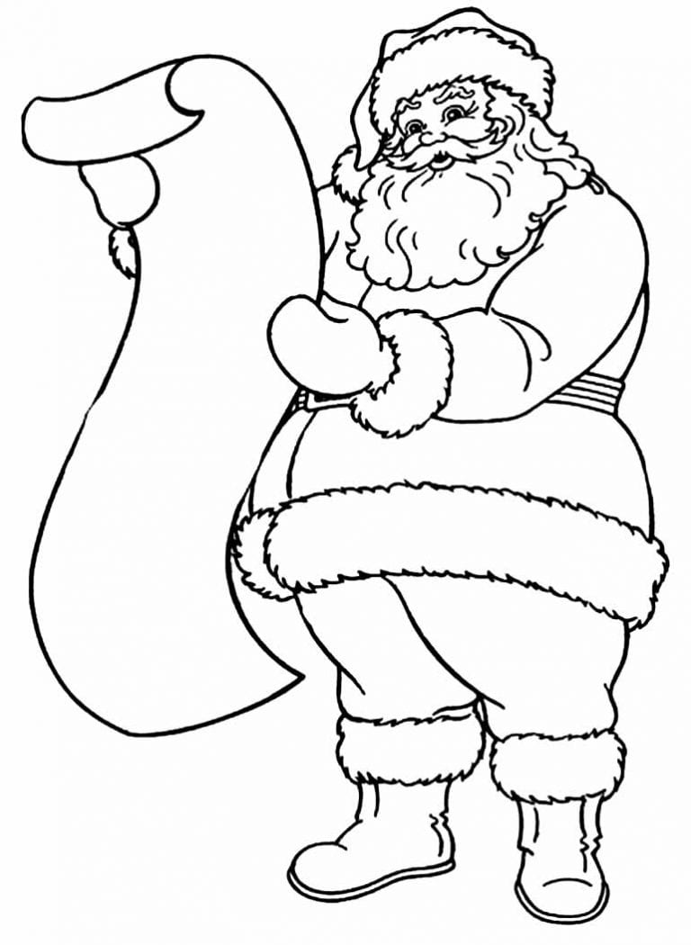 50+ Desenhos de Papai Noel para colorir - Como fazer em casa