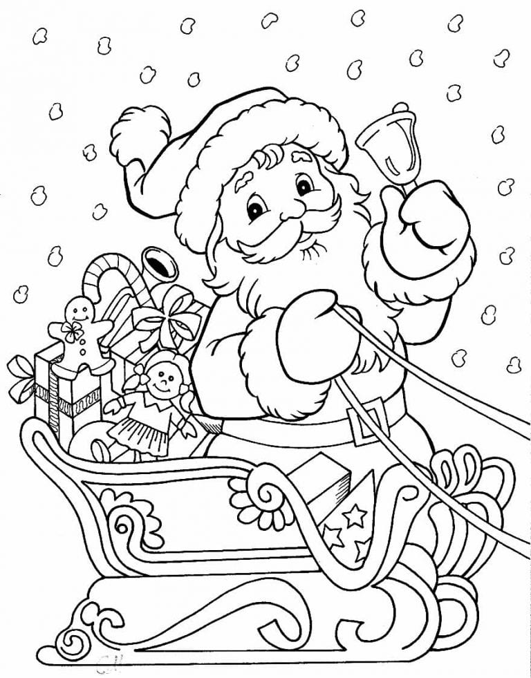 50+ Desenhos de Papai Noel para colorir - Como fazer em casa