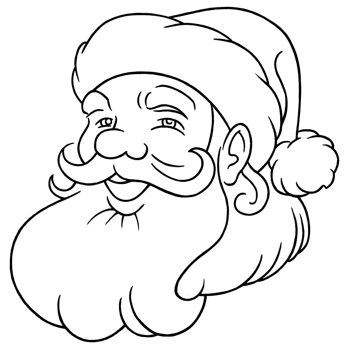 Desenho fofo do Papai Noel para pintar