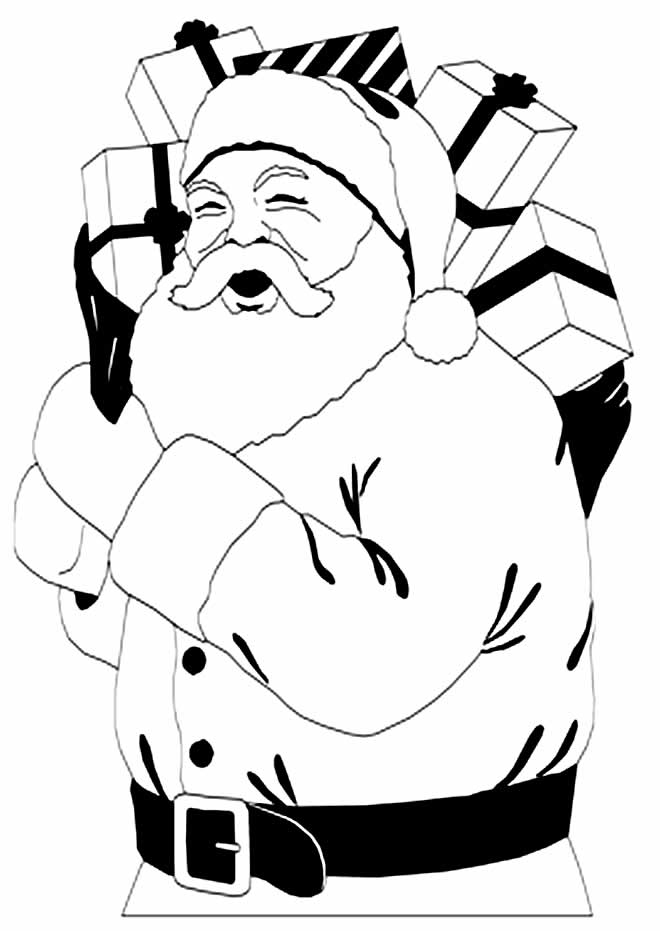 Desenho para pintar de Papai Noel