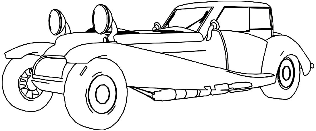 Desenho de carro para colorir