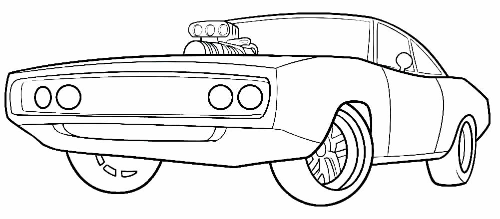 Desenho de carro para imprimir e colorir