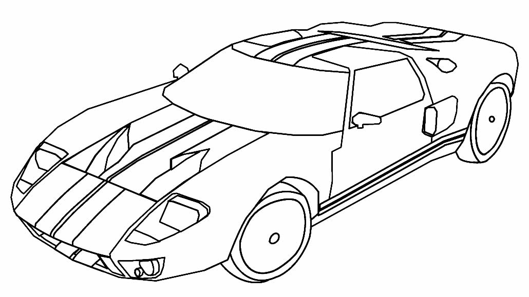Desenho de carro para pintar e colorir