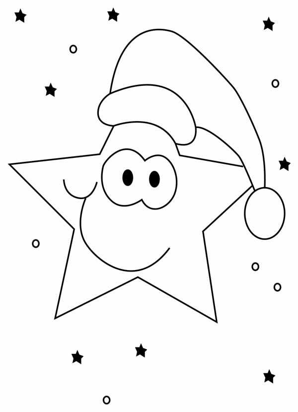 Estrela de Natal para colorir