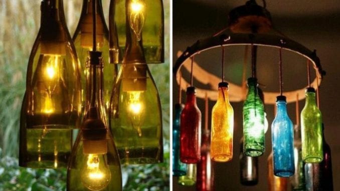 luminárias de móbiles com garrafas de vidro recicladas (2)