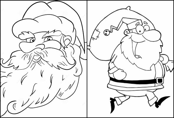 Desenhos de Papai Noel para colorir