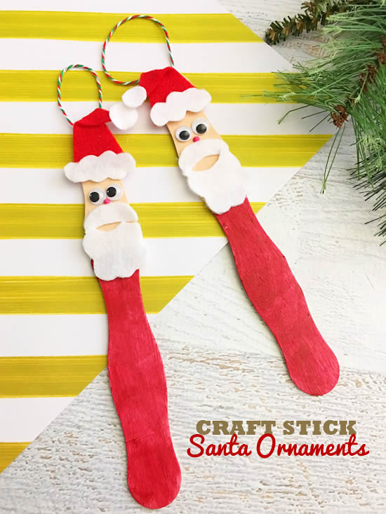 Dicas lindas para criar Papai Noel com palitos de picolé