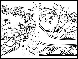 papai-noel-com-treno-para-colorir-capa-2 Desenhos de Papai Noel com trenó para pintar