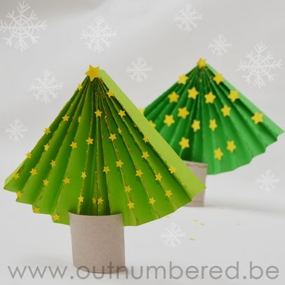 árvores de natal com papel