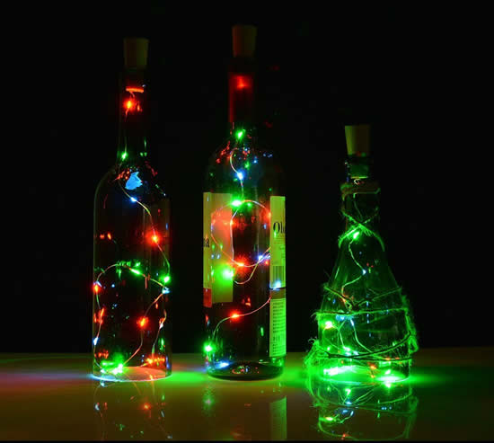 Decoração com garrafas para Natal