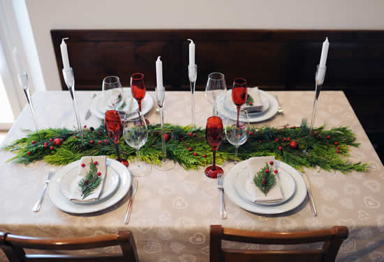 Decoração de Natal para mesa