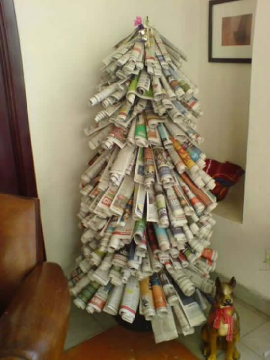 Decoração de Natal com reciclagem