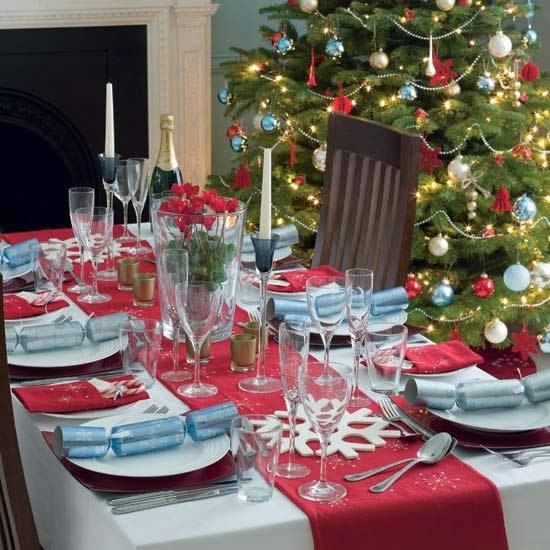 Enfeites para decoração de mesa de Natal